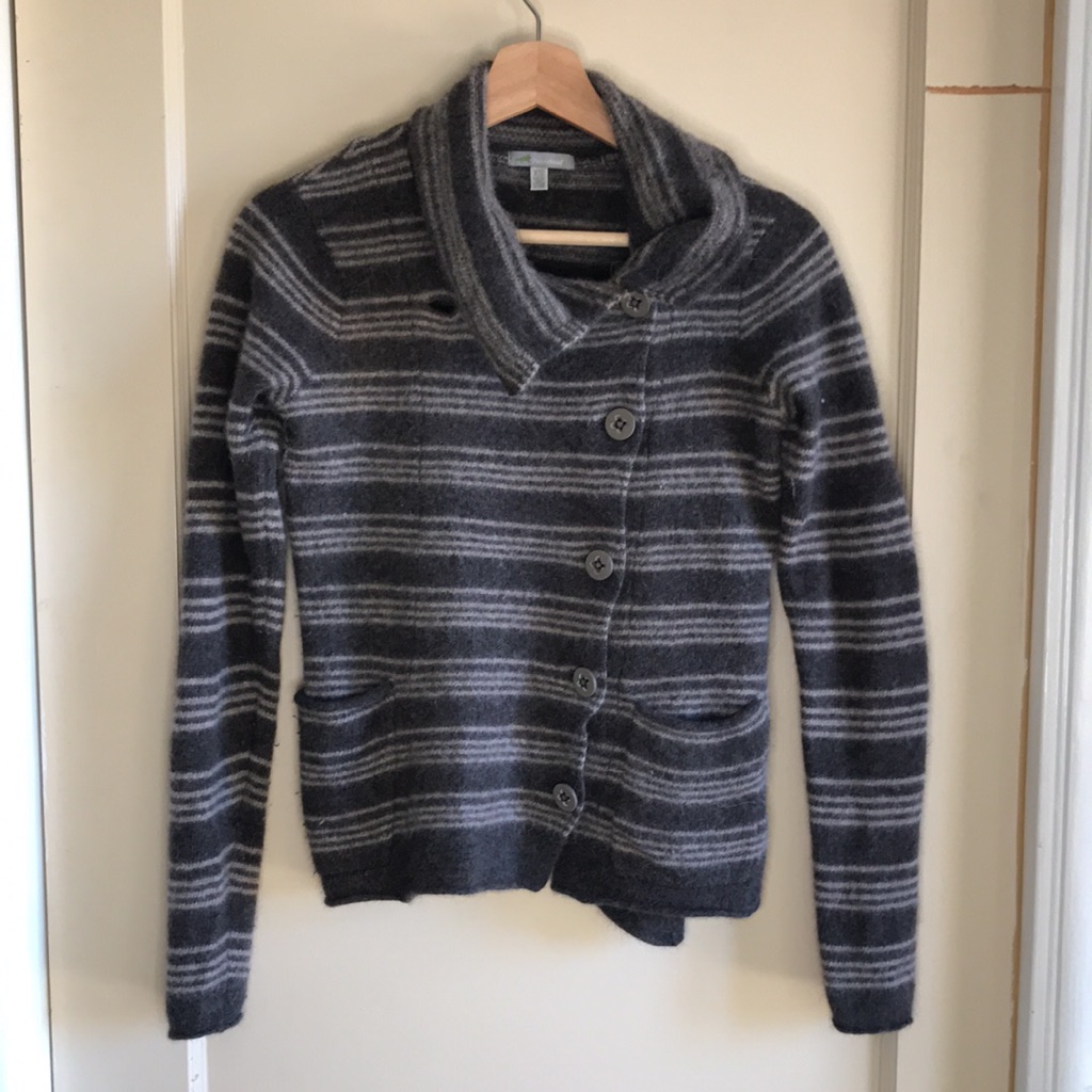Horny Toad Boiled Wool Asymmetrical Sweater Coat